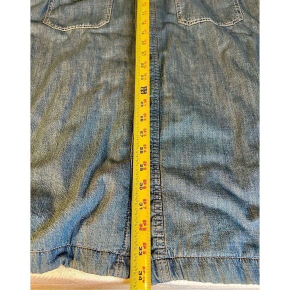 VTG GH BASS Mens Blue Jean Denim Button Down Long Sleeve Fleece Lined Jacket Lrg - Picture 11 of 13